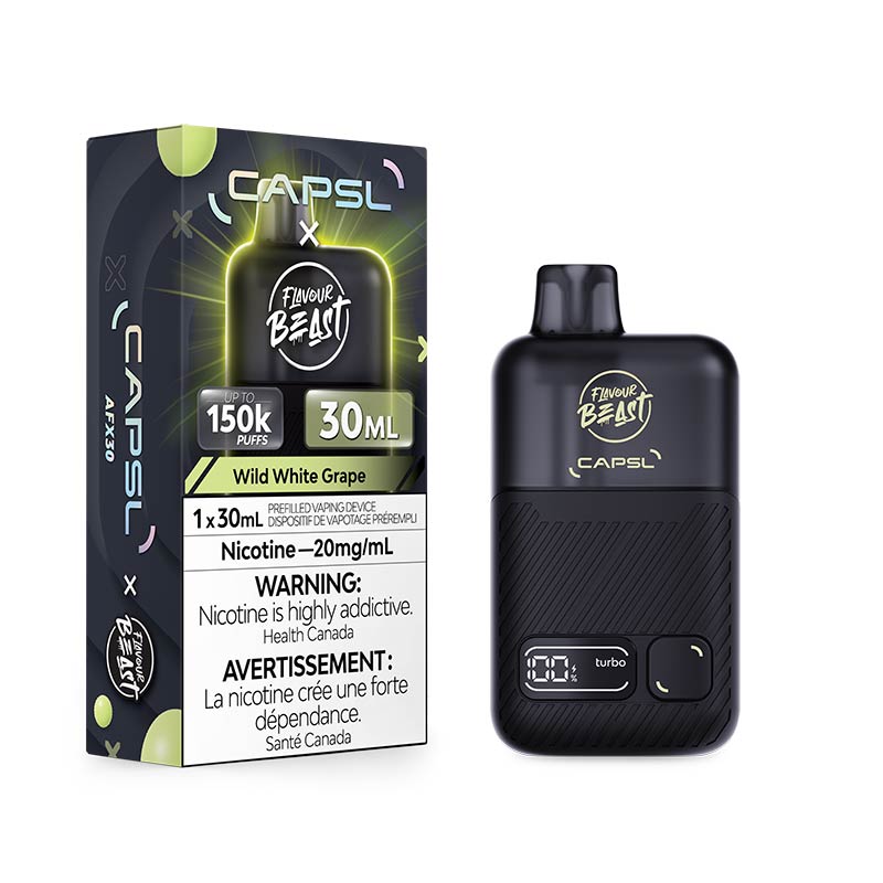 Flavour Beast X CAPSL - AFX30 Disposable - Wild White Grape Iced (ON) - Bay Vape