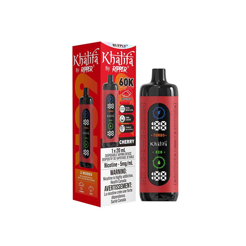 Khalifa Bar By Ripper 60K Disposable - Cherry (ON) - Bay Vape