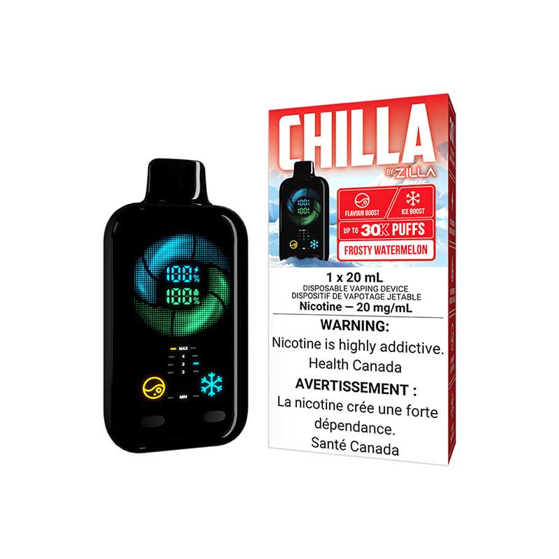 Chilla By Zilla Disposable - Frost Watermelon (ON) - Bay Vape