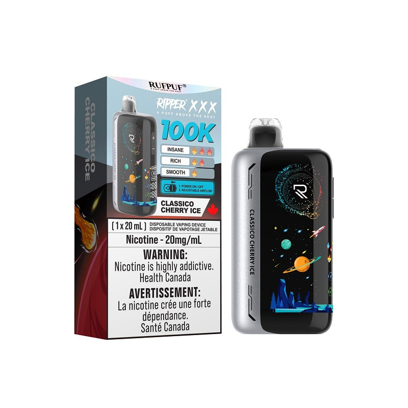 Ripper XXX 100K Disposable - Classico Cherry Ice (ON) - Bay Vape