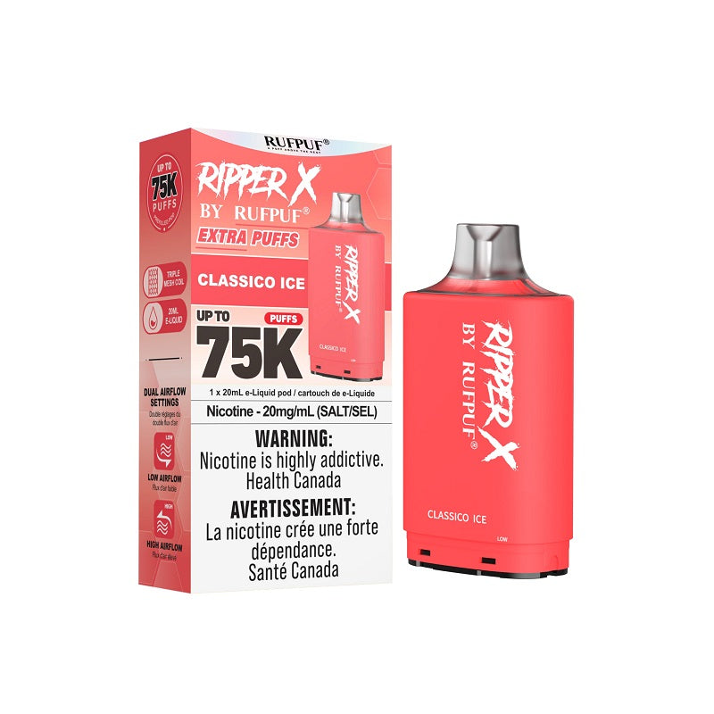 Ripper X Pod by Rufpuf 75K - Classico Ice - Bay Vape Canada