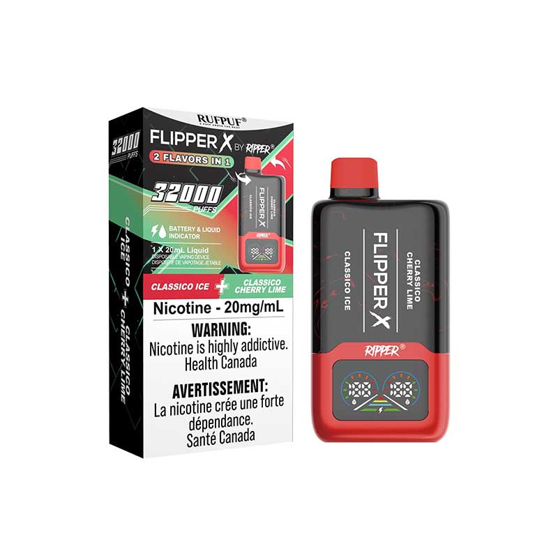 Flipper X 32K Disposable - Classico Ice & Classico Cherry Lime (ON) - Bay Vape