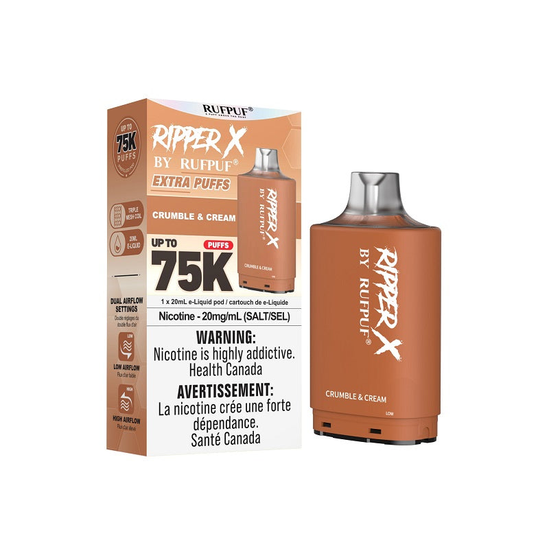 Ripper X Pod by Rufpuf 75K - Crumble Cream (ON) - Bay Vape