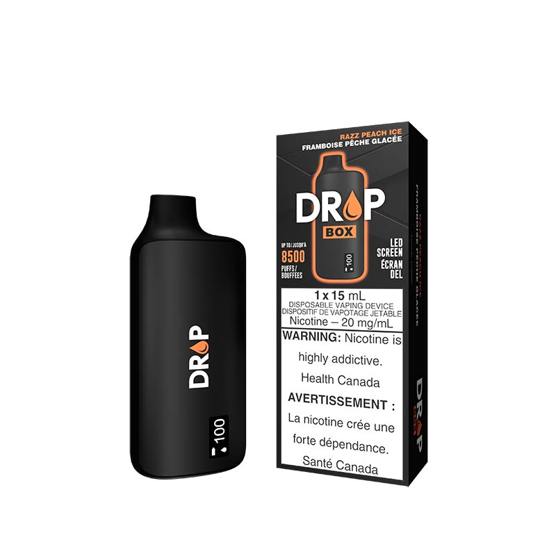 DROP BOX Disposable - Razz Peach Ice - Bay Vape Canada