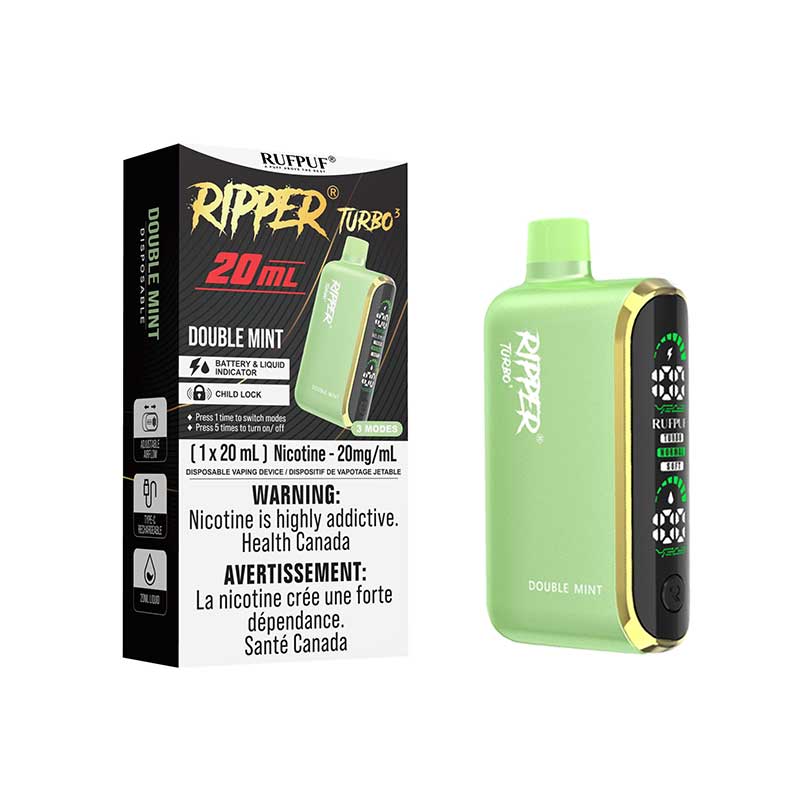 Ripper Turbo 3 30K Disposable - Double Mint - Bay Vape Canada