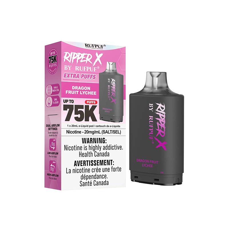 Ripper X Pod by Rufpuf 75K - Dragon Fruit Lychee (ON) - Bay Vape