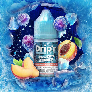 Drip'n by Envi Frozen Salt Juice - Peach Blue Razz Ice Blast