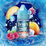 Drip'n by Envi Frozen Salt Juice - Raspberry Peach Mango Ice Blast (ON) - Bay Vape