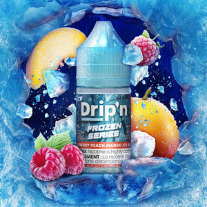 Drip'n by Envi Frozen Salt Juice - Raspberry Peach Mango Ice Blast (ON)