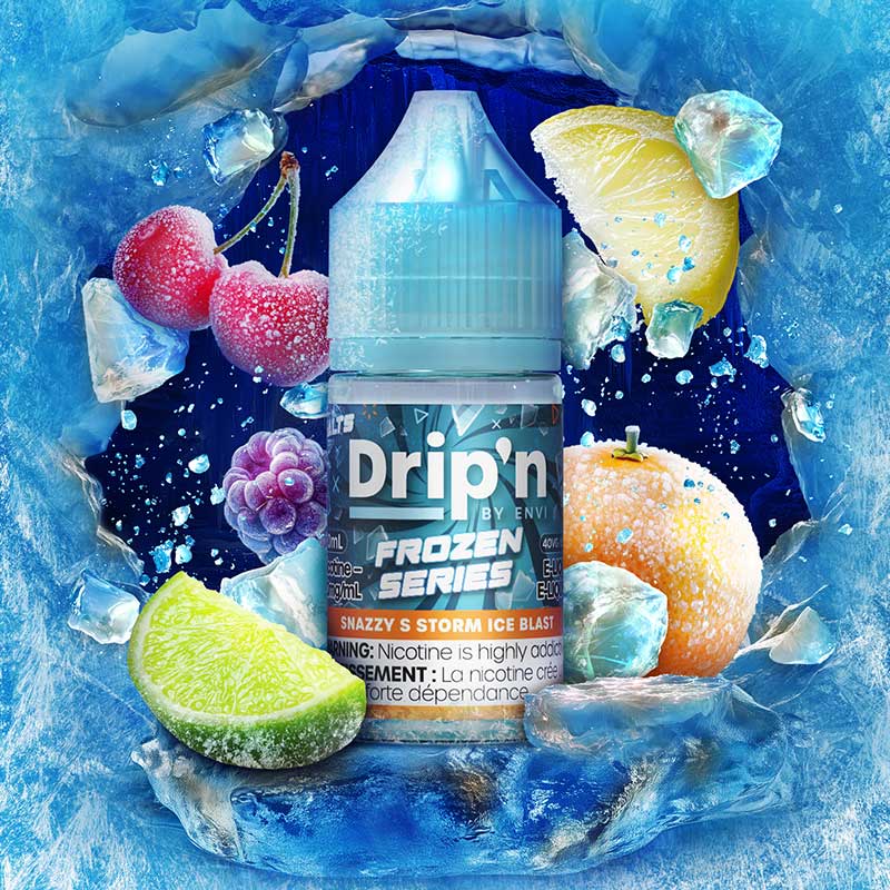 Drip'n by Envi Frozen Salt Juice - Snazzy S Storm Ice Blast (ON) - Bay Vape