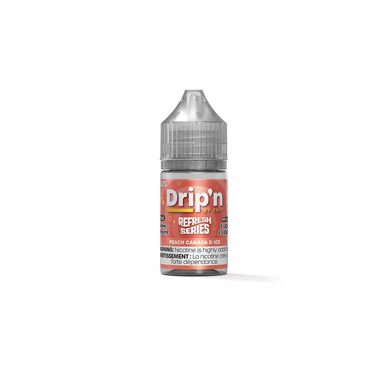 Drip'n by Envi Refresh Salt Juice - Peach Canada D Ice (MB)