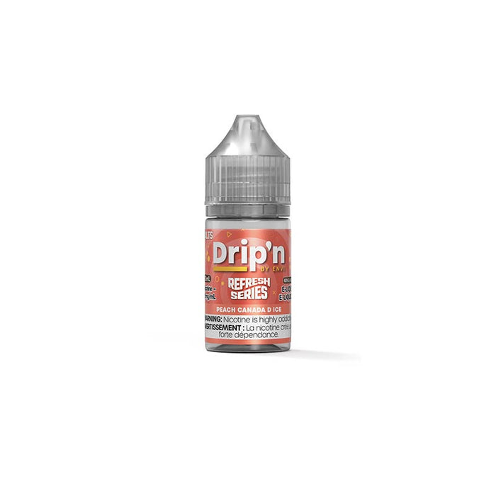 Drip'n by Envi Refresh Salt Juice - Peach Canada D Ice (MB)