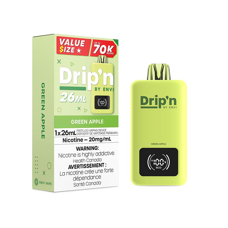 Drip'n by Envi 26ML Disposable - Green Apple (ON) - Bay Vape