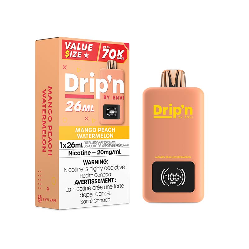 Drip'n by Envi 26ML Disposable - Mango Peach Watermelon (ON) - Bay Vape