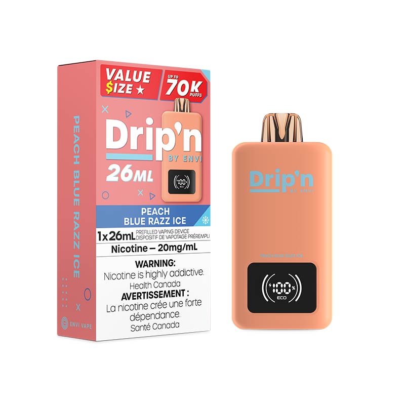 Drip'n by Envi 26ML Disposable - Peach Blue Razz Ice - Bay Vape