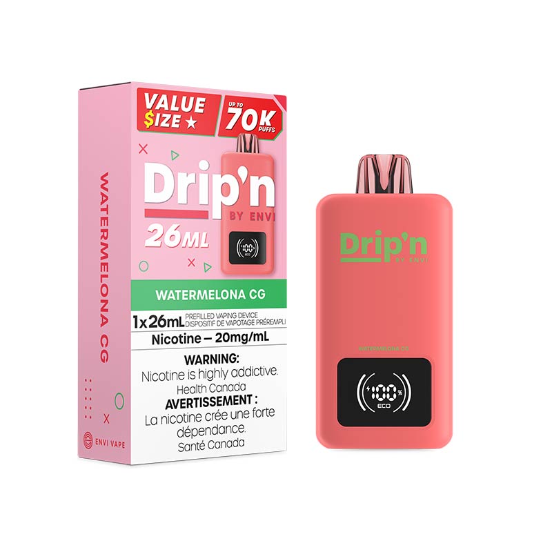 Drip'n by Envi 26ML Disposable - Watermelona CG (ON) - Bay Vape
