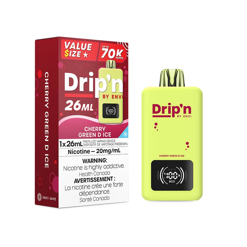 Drip'n by Envi 26ML Disposable - Cherry Green D Ice - Bay Vape