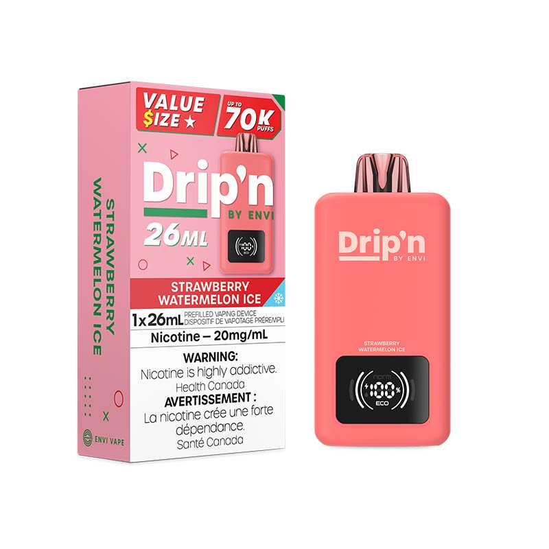 Drip'n by Envi 26ML Disposable - Strawberry Watermelona Ice (MB)