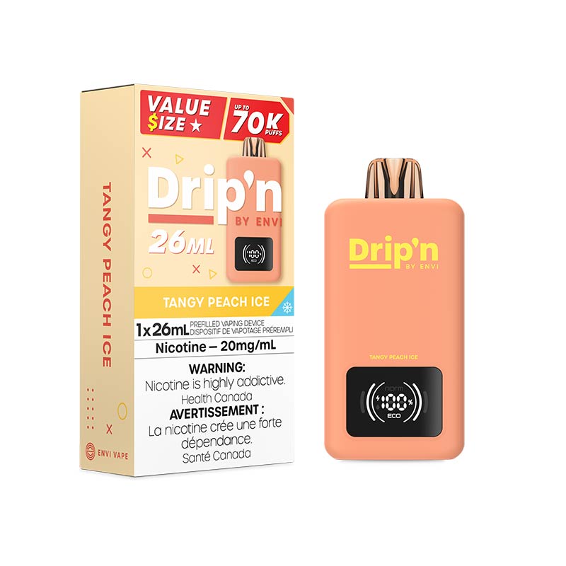 Drip'n by Envi 26ML Disposable - Tangy Peach Ice - Bay Vape