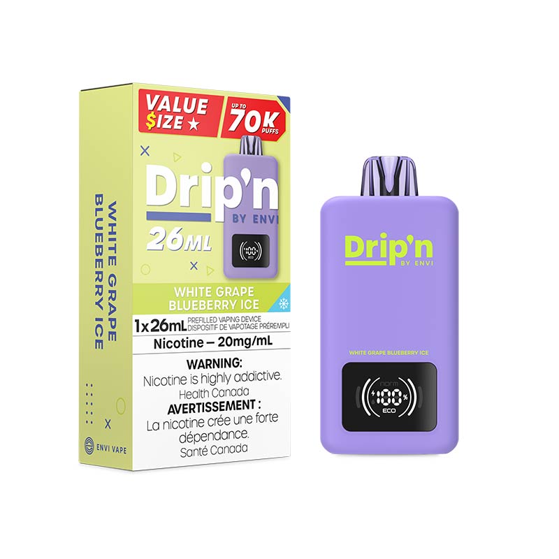 Drip'n by Envi 26ML Disposable - White Grape Blueberry Ice (MB)