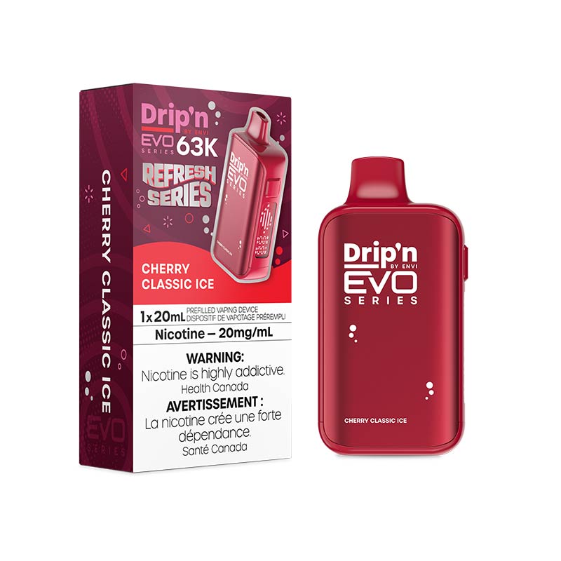 Drip'n by Envi EVO Series 63K Disposable - Cherry Classic Ice (ON) - Bay Vape