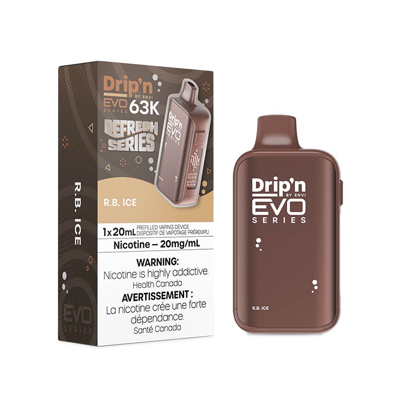 Drip'n by Envi EVO Series 63K Disposable - R.B. Ice (ON) - Bay Vape