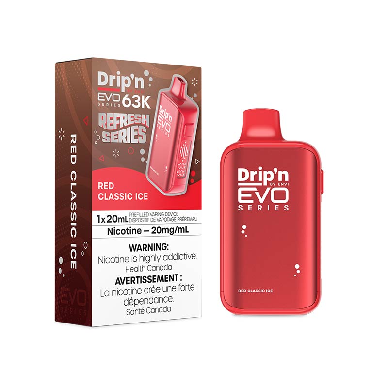 Drip'n by Envi EVO Series 63K Disposable - Red Classic Ice (ON) - Bay Vape