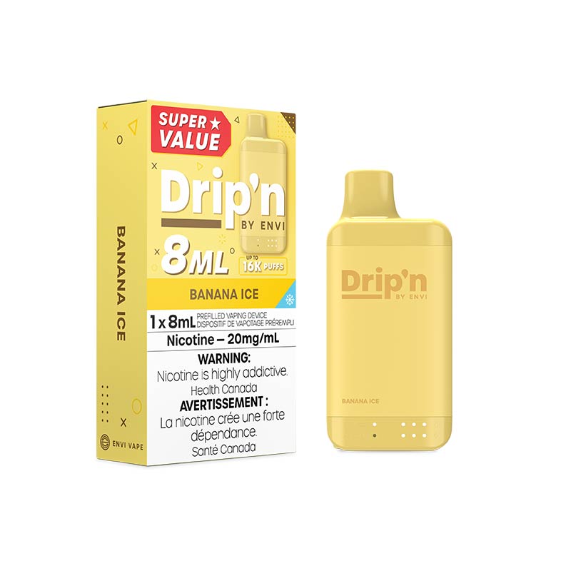 Drip'n by Envi 8ML Disposable - Banana Ice (ON) - Bay Vape