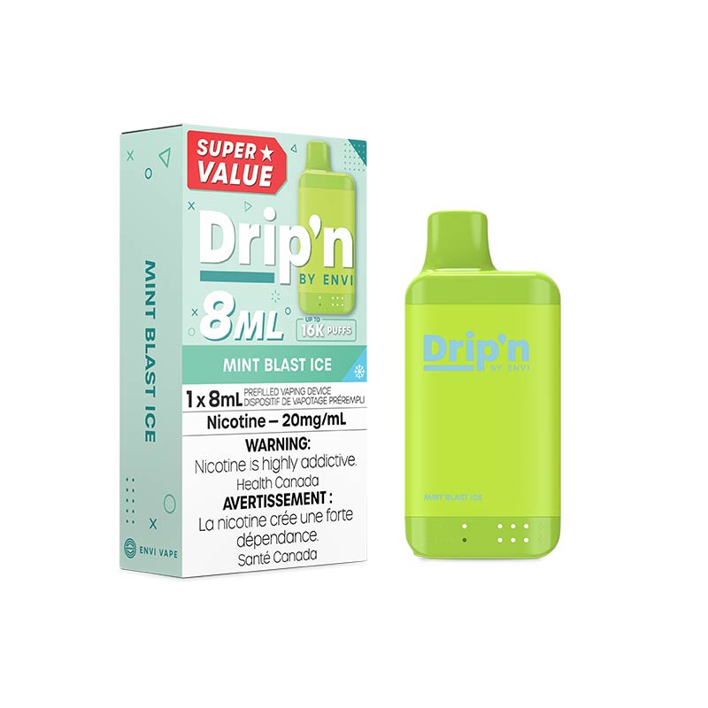 Drip'n by Envi 8ML Disposable - Mint Blast Ice (ON) - Bay Vape