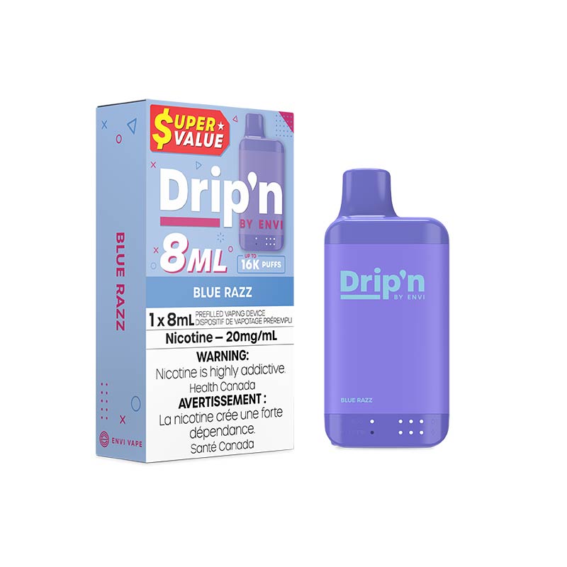Drip'n by Envi 8ML Disposable - Blue Razz (ON) - Bay Vape