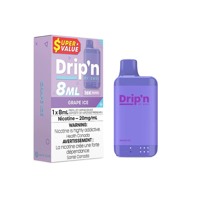 Drip'n by Envi 8ML Disposable - Grape Ice (MB)