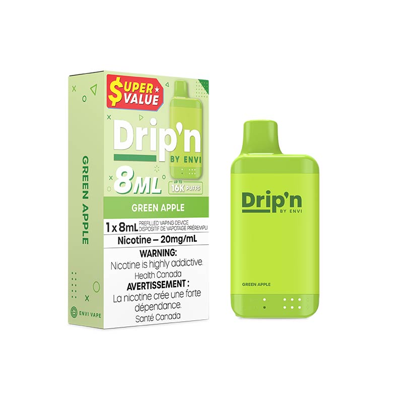 Drip'n by Envi 8ML Disposable - Green Apple (AB) - Bay Vape