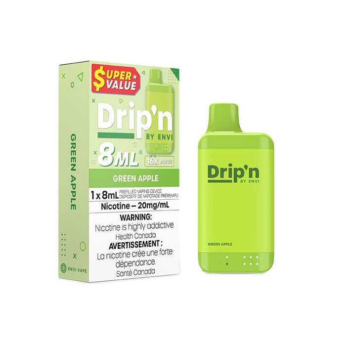 Drip'n by Envi 8ML Disposable - Green Apple (ON)