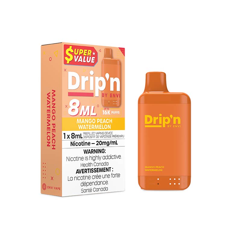 Drip'n by Envi 8ML Disposable - Mango Peach Watermelon (ON) - Bay Vape