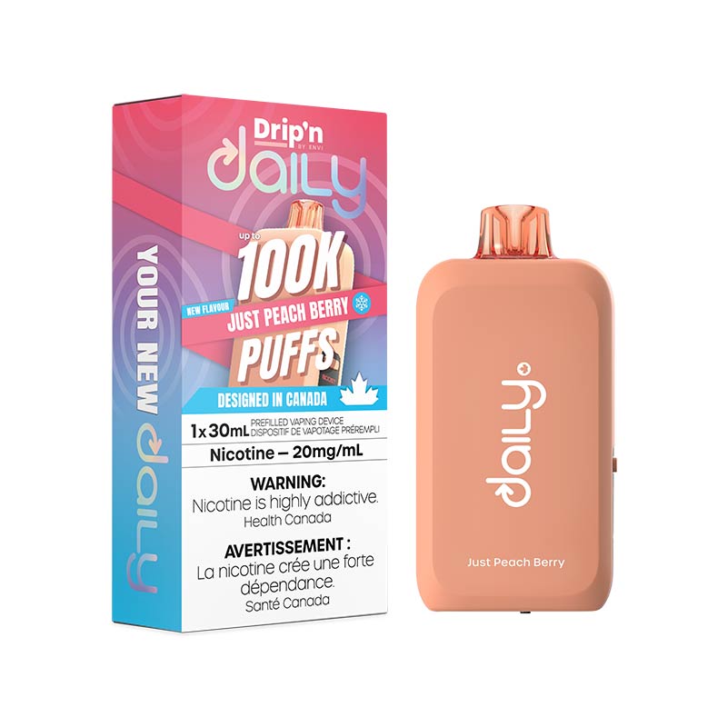 Drip'n by Envi Daily 100K Disposable - Just Peach Berry (MB) - Bay Vape