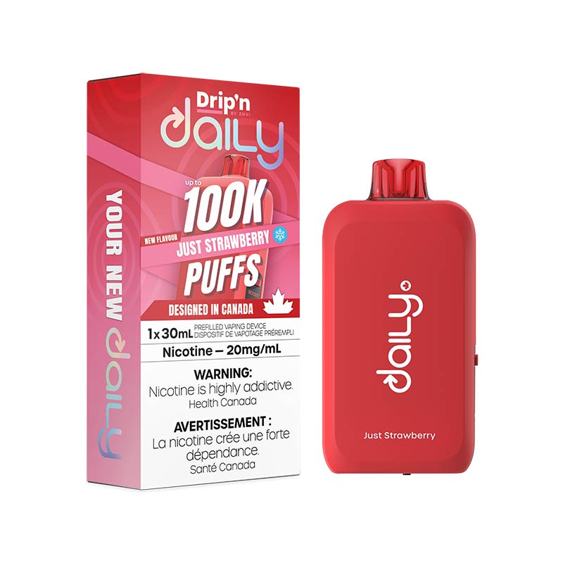 Drip'n by Envi Daily 100K Disposable - Just Strawberry (MB) - Bay Vape