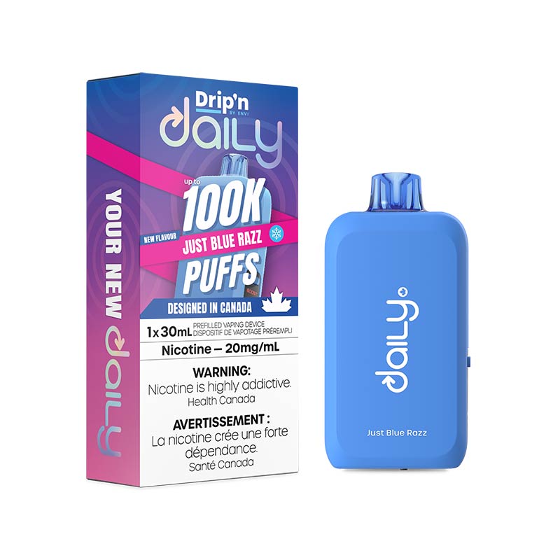 Drip'n by Envi Daily 100K Disposable - Just Blue Razz (MB) - Bay Vape