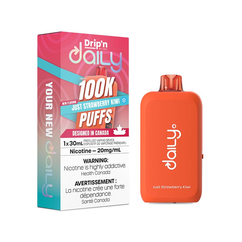 Drip'n by Envi Daily 100K Disposable - Just Strawberry Kiwi (MB) - Bay Vape