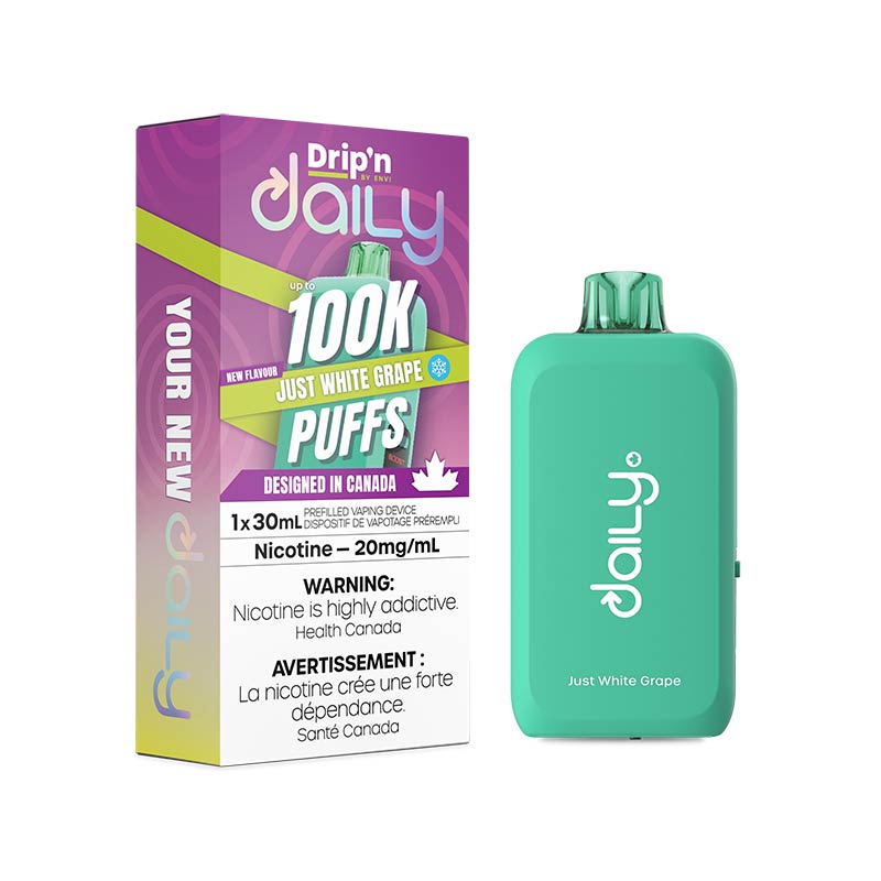 Drip'n by Envi Daily 100K Disposable - Just White Grape (MB) - Bay Vape