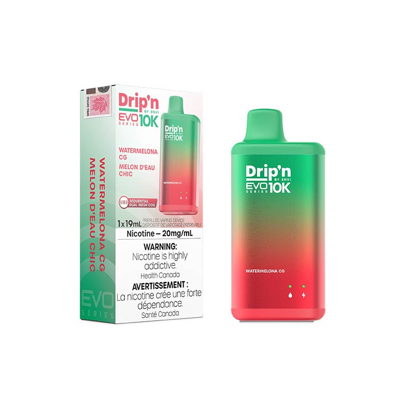 Drip'n by Envi EVO Series 10K Disposable - Watermelona CG - Bay Vape Canada