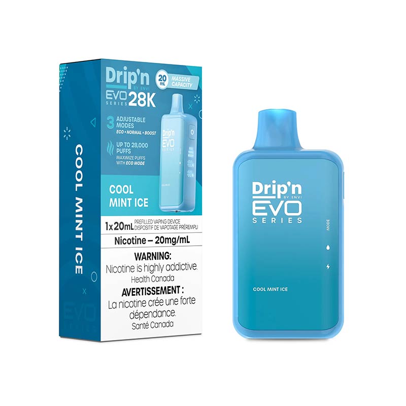 Drip'n by Envi EVO Series 28K Disposable - Cool Mint Ice (ON) - Bay Vape