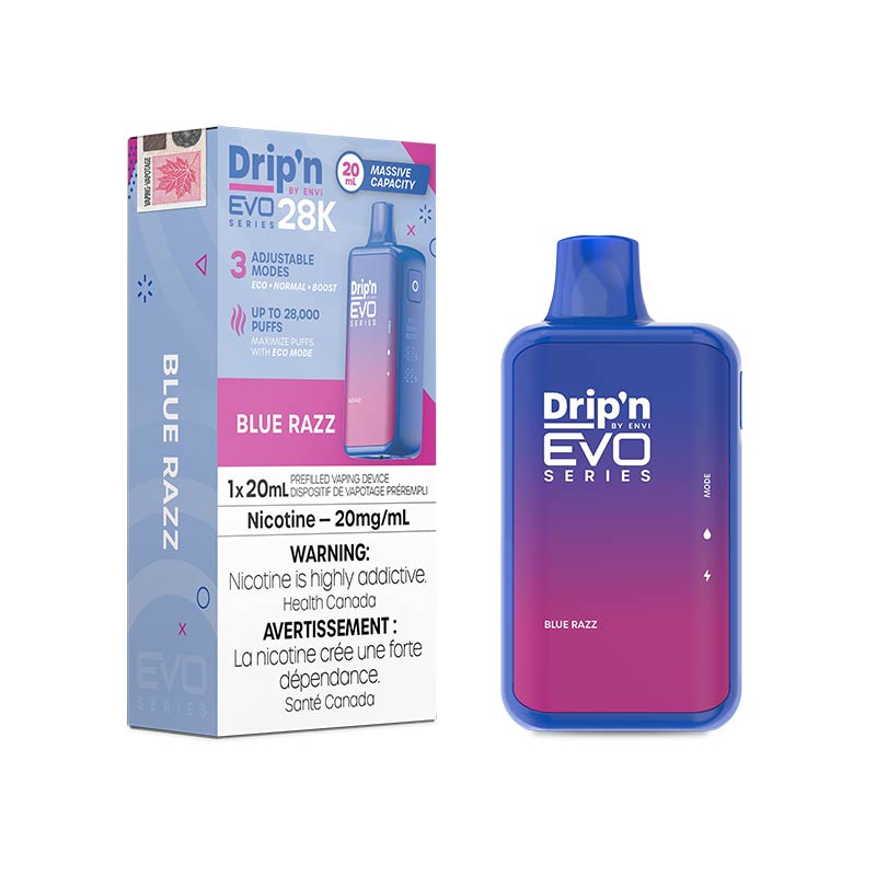 Drip'n by Envi EVO Series 28K Disposable - Blue Razz - Bay Vape Canada