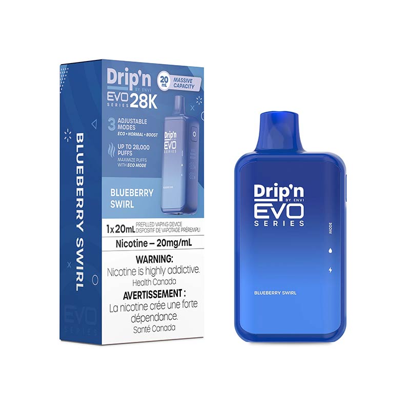 Drip'n by Envi EVO Series 28K Disposable - Blueberry Swirl (ON) - Bay Vape