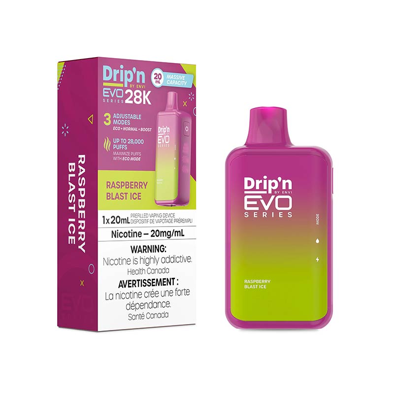 Drip'n EVO 28K Disposable - Raspberry Blast lce | Bay Vape