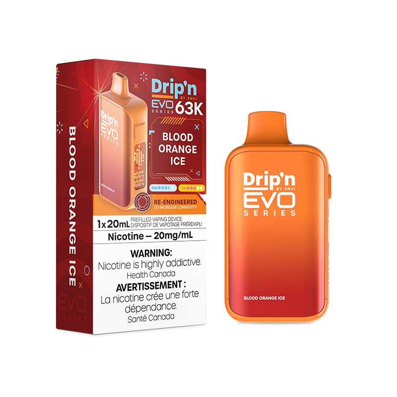 Drip'n by Envi EVO Series 63K Disposable - Blood Orange Ice (ON) - Bay Vape