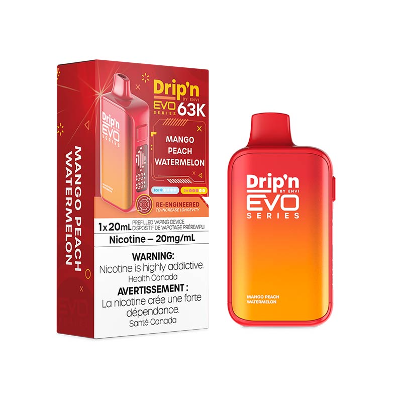 Drip'n by Envi EVO Series 63K Disposable - Mango Peach Watermelon - Bay Vape