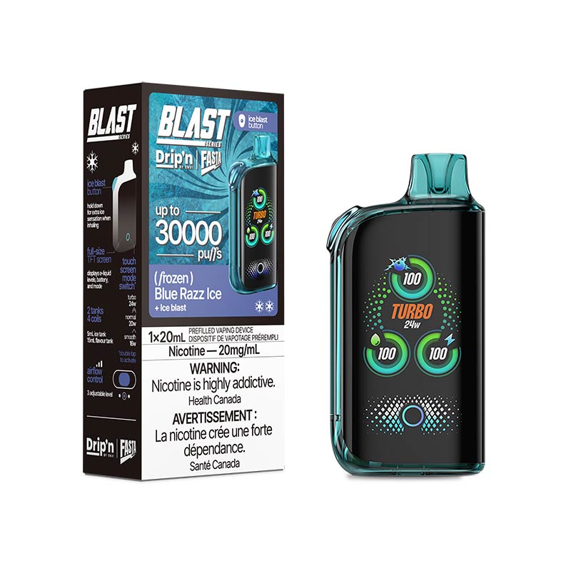 Drip'n by Envi x Fasta Blast 30K Disposable - Blue Razz Ice (ON) - Bay Vape
