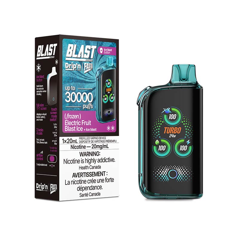 Drip'n by Envi x Fasta Blast 30K Disposable - Electric Fruit Blast Ice (ON) - Bay Vape