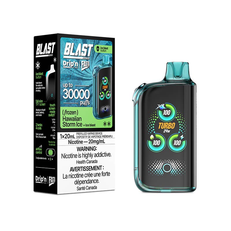 Drip'n by Envi x Fasta Blast 30K Disposable - Hawaiian Storm Ice (ON) - Bay Vape