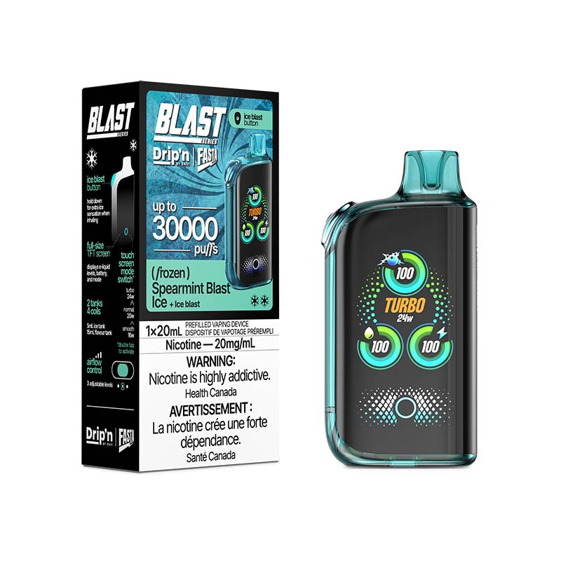 Drip'n by Envi x Fasta Blast 30K Disposable - Spearmint Blast Ice (ON) - Bay Vape